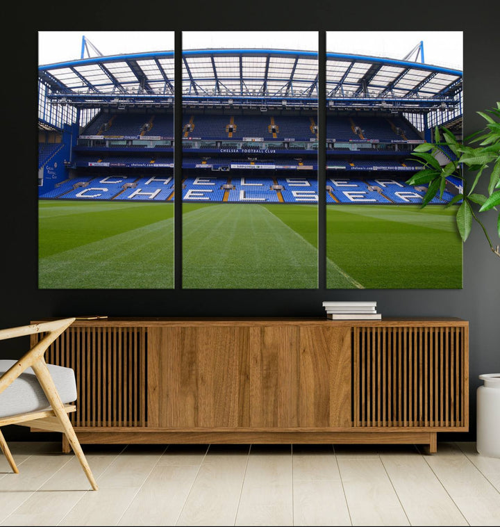 Chelsea Stadium Wall Art Stamford Bridge Canvas Print Soccer Fan Gift