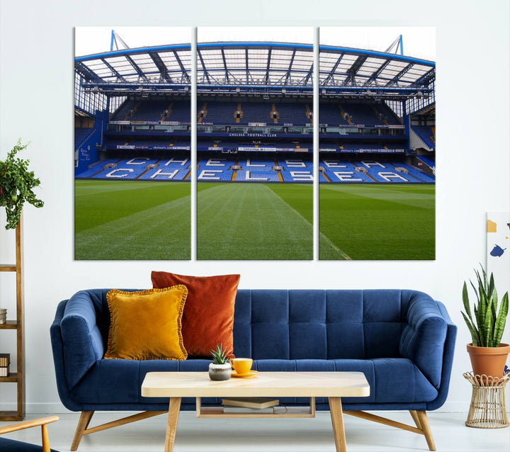 Chelsea Stadium Wall Art Stamford Bridge Canvas Print Soccer Fan Gift