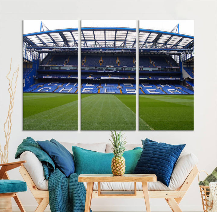 Chelsea Stadium Wall Art Stamford Bridge Canvas Print Soccer Fan Gift