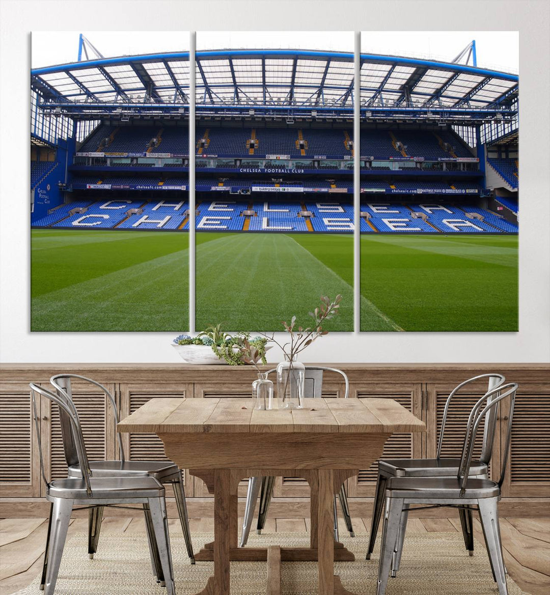 Chelsea Stadium Wall Art Stamford Bridge Canvas Print Soccer Fan Gift