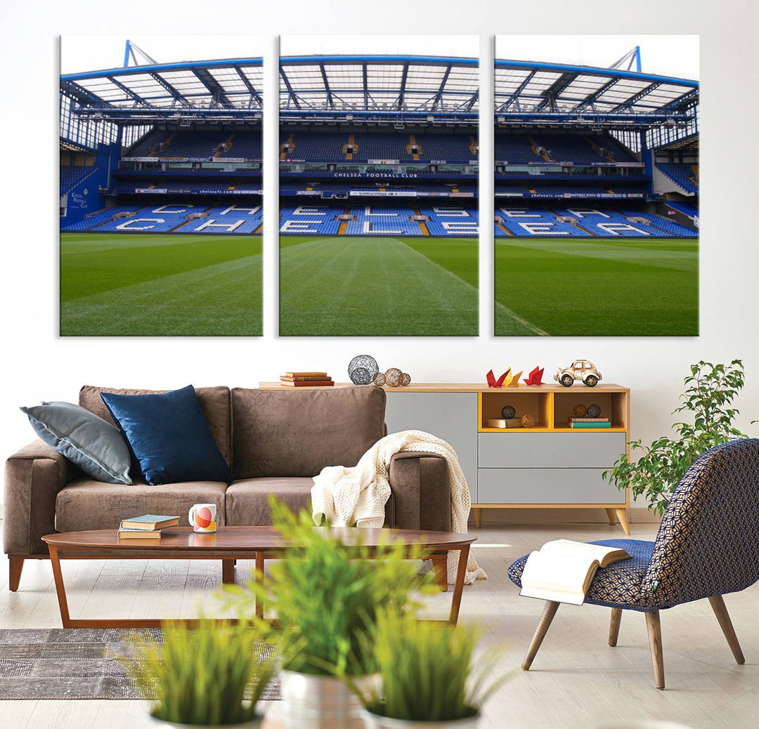 Chelsea Stadium Wall Art Stamford Bridge Canvas Print Soccer Fan Gift