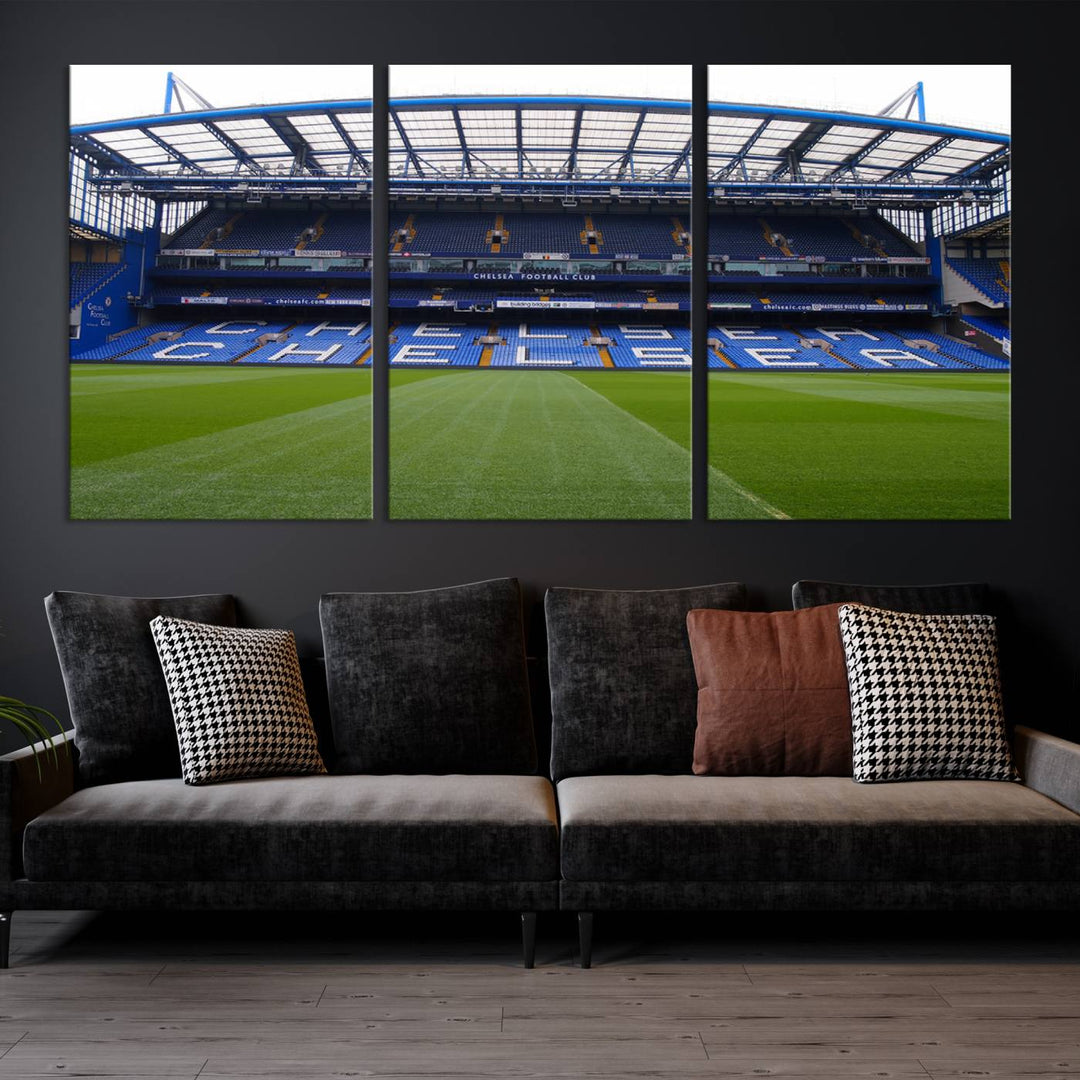 Chelsea Stadium Wall Art Stamford Bridge Canvas Print Soccer Fan Gift