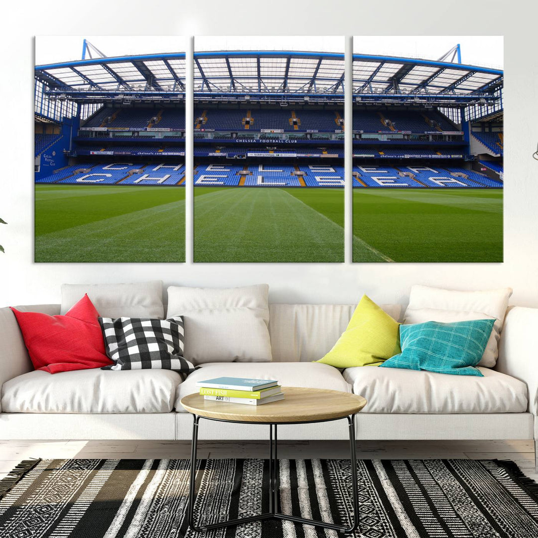 Chelsea Stadium Wall Art Stamford Bridge Canvas Print Soccer Fan Gift