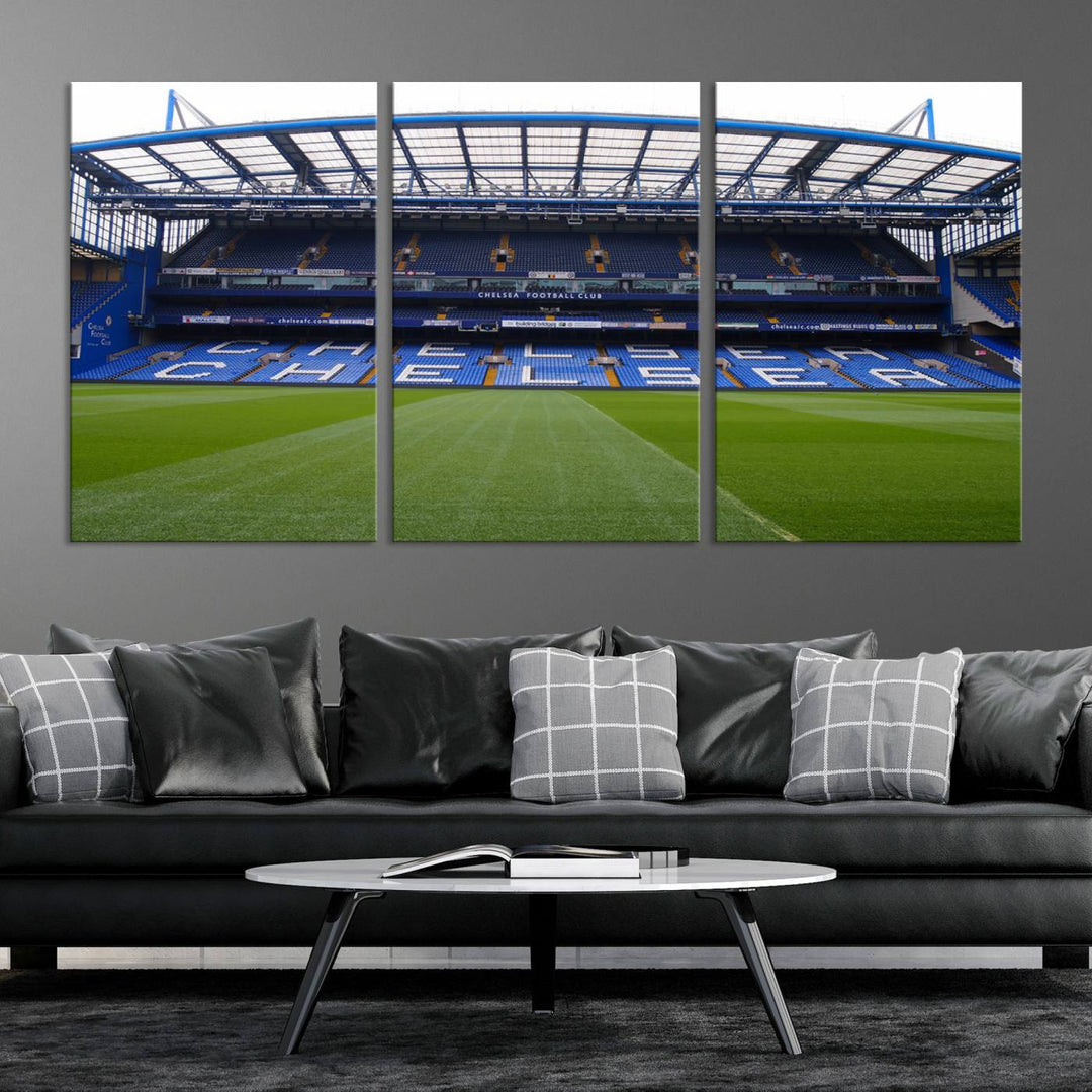 Chelsea Stadium Wall Art Stamford Bridge Canvas Print Soccer Fan Gift