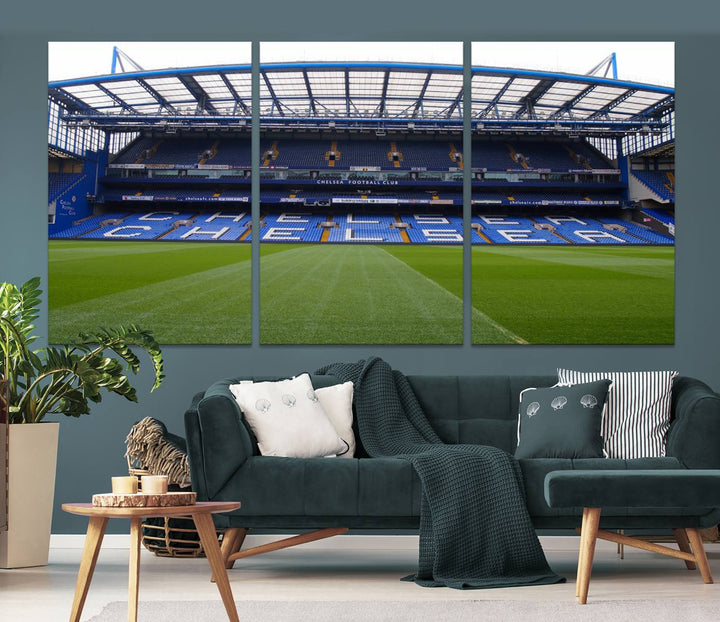 Chelsea Stadium Wall Art Stamford Bridge Canvas Print Soccer Fan Gift