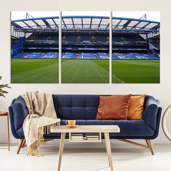 Chelsea Stadium Wall Art Stamford Bridge Canvas Print Soccer Fan Gift