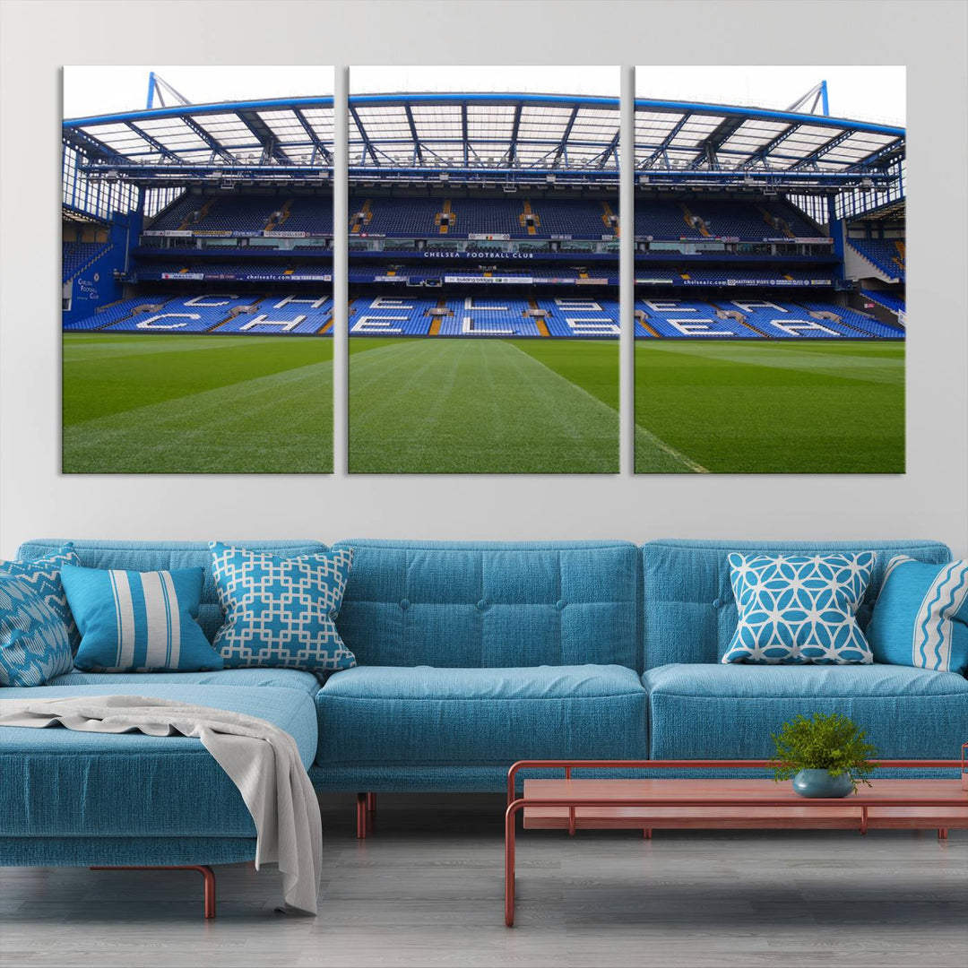 Chelsea Stadium Wall Art Stamford Bridge Canvas Print Soccer Fan Gift