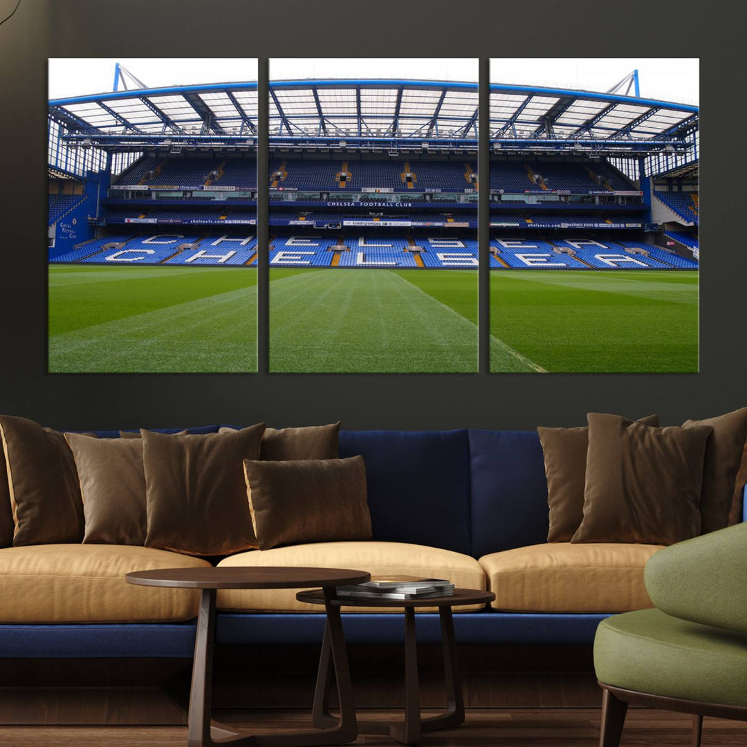 Chelsea Stadium Wall Art Stamford Bridge Canvas Print Soccer Fan Gift