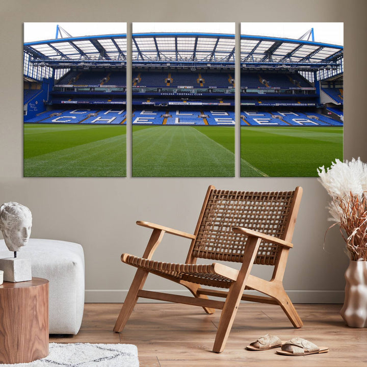 Chelsea Stadium Wall Art Stamford Bridge Canvas Print Soccer Fan Gift