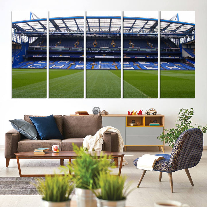 Chelsea Stadium Wall Art Stamford Bridge Canvas Print Soccer Fan Gift