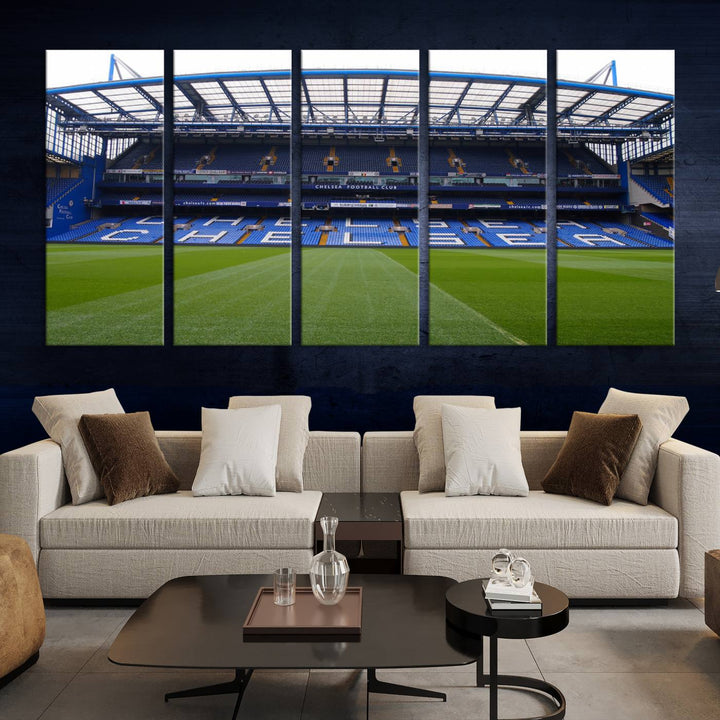 Chelsea Stadium Wall Art Stamford Bridge Canvas Print Soccer Fan Gift