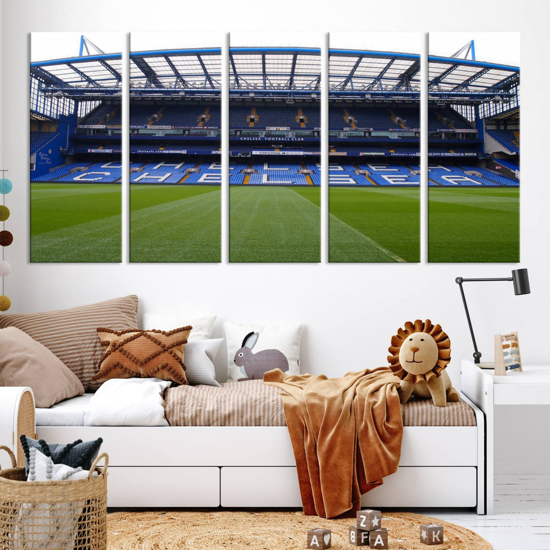 Chelsea Stadium Wall Art Stamford Bridge Canvas Print Soccer Fan Gift