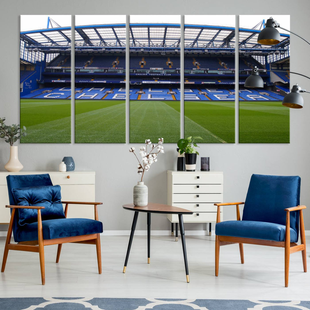 Chelsea Stadium Wall Art Stamford Bridge Canvas Print Soccer Fan Gift