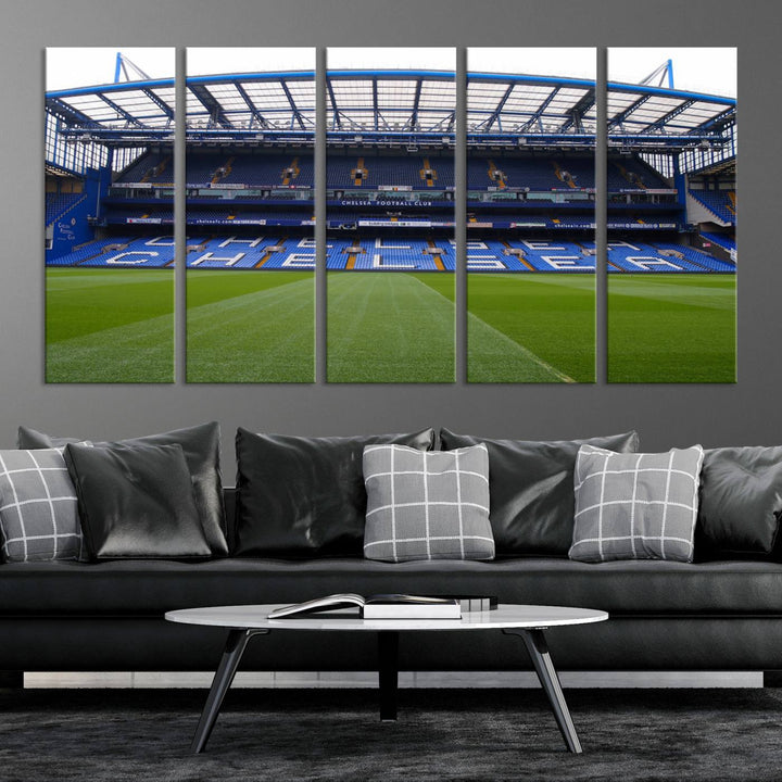 Chelsea Stadium Wall Art Stamford Bridge Canvas Print Soccer Fan Gift