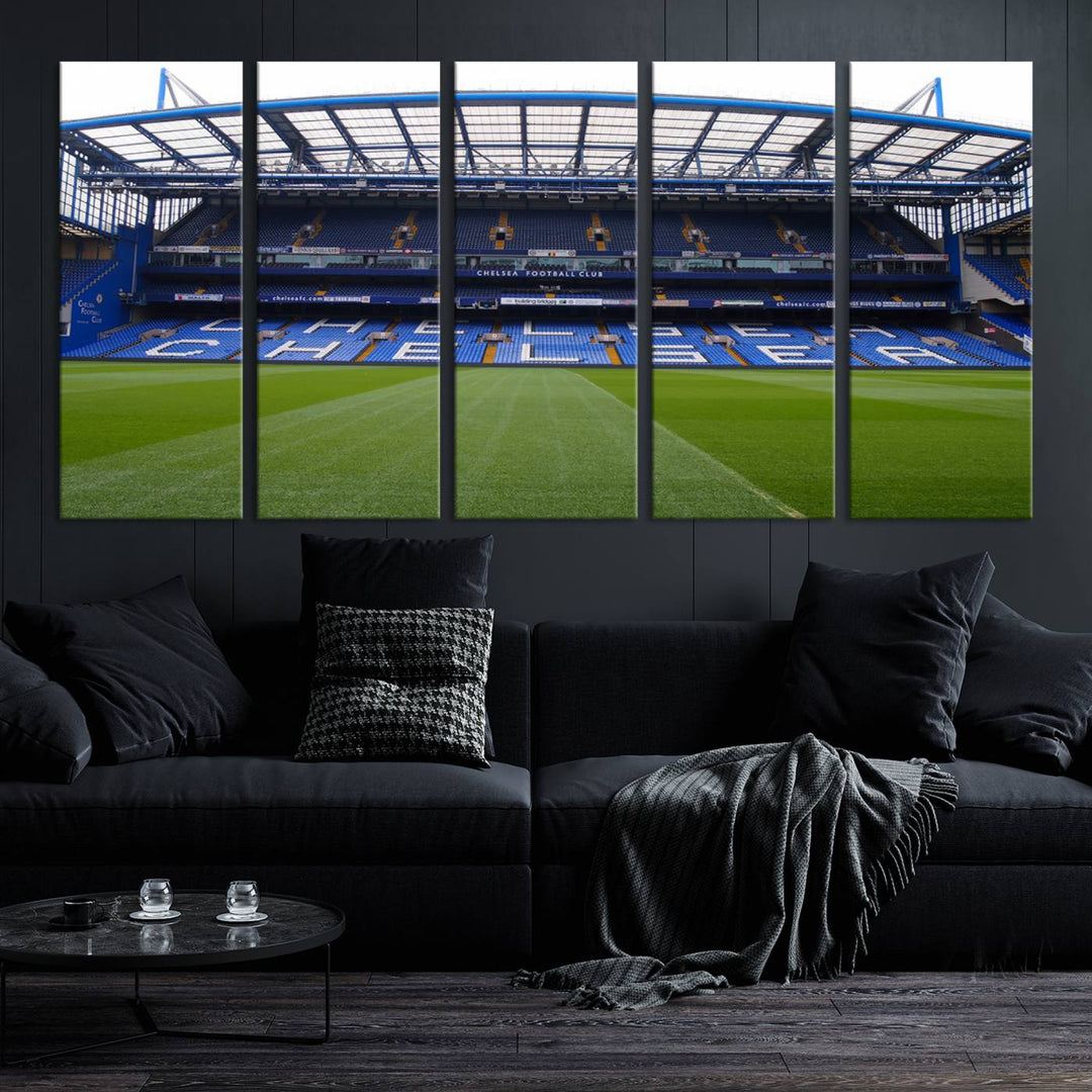 Chelsea Stadium Wall Art Stamford Bridge Canvas Print Soccer Fan Gift