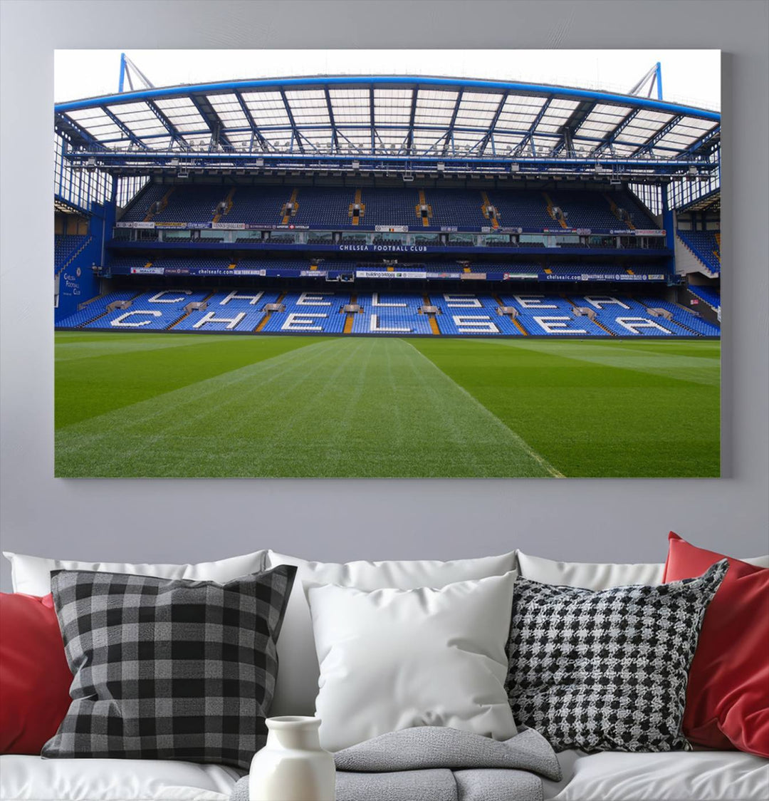 Chelsea Stadium Wall Art Stamford Bridge Canvas Print Soccer Fan Gift