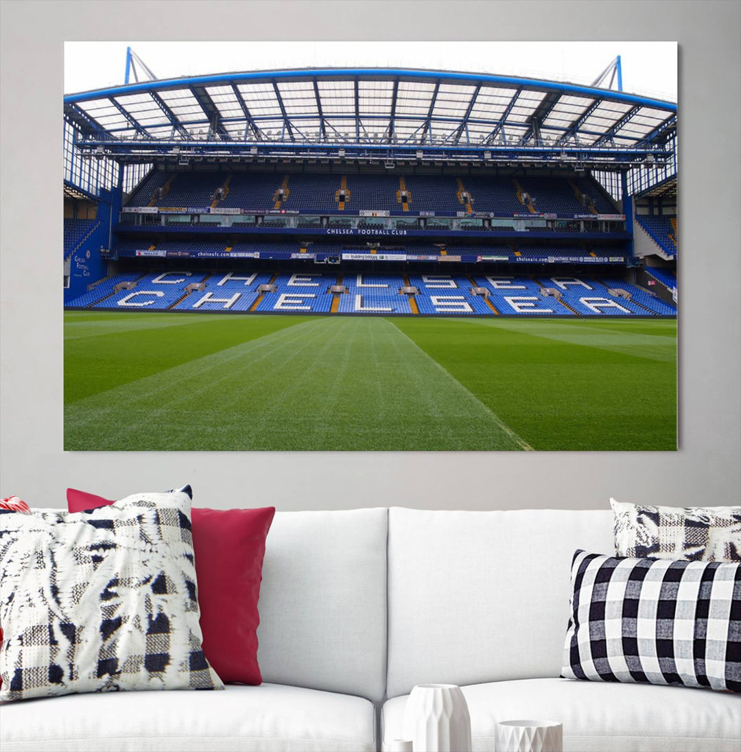 Chelsea Stadium Wall Art Stamford Bridge Canvas Print Soccer Fan Gift