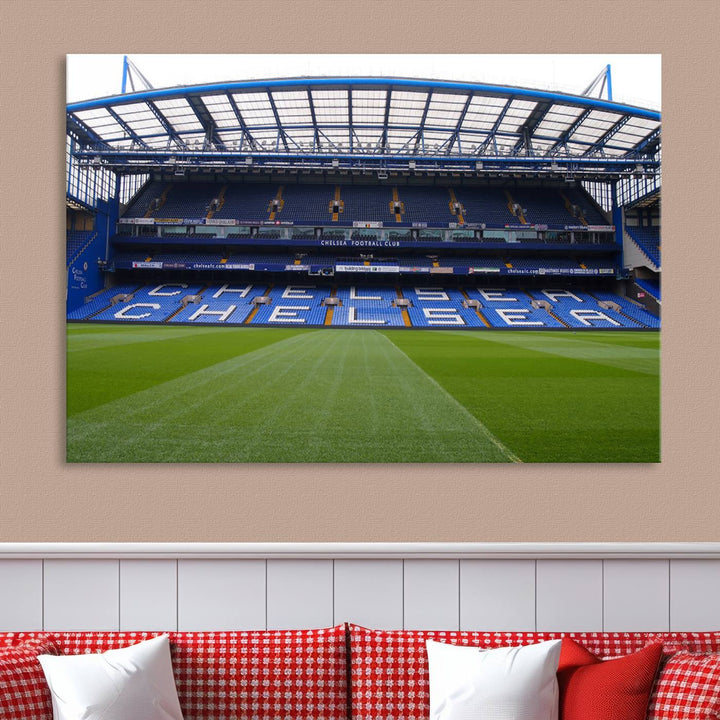 Chelsea Stadium Wall Art Stamford Bridge Canvas Print Soccer Fan Gift