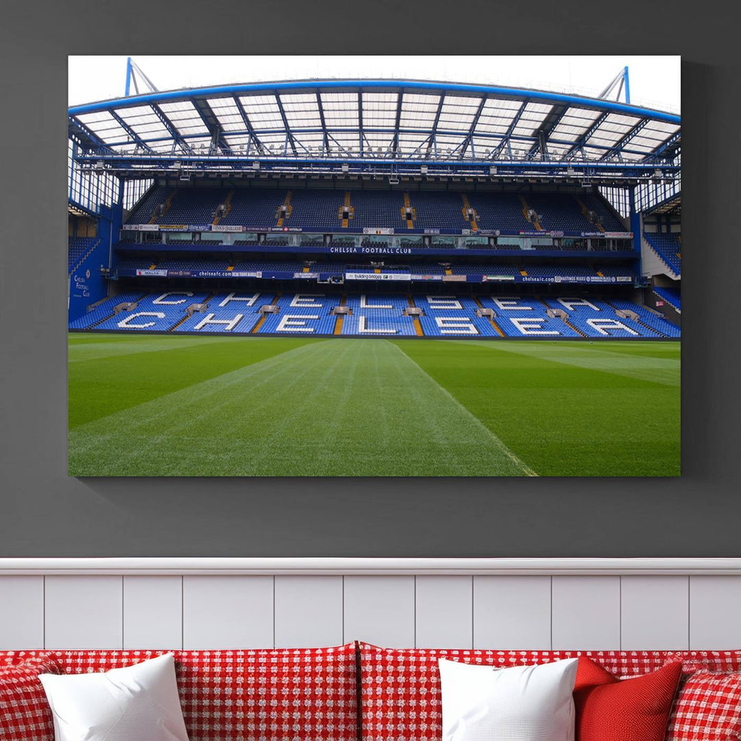 Chelsea Stadium Wall Art Stamford Bridge Canvas Print Soccer Fan Gift