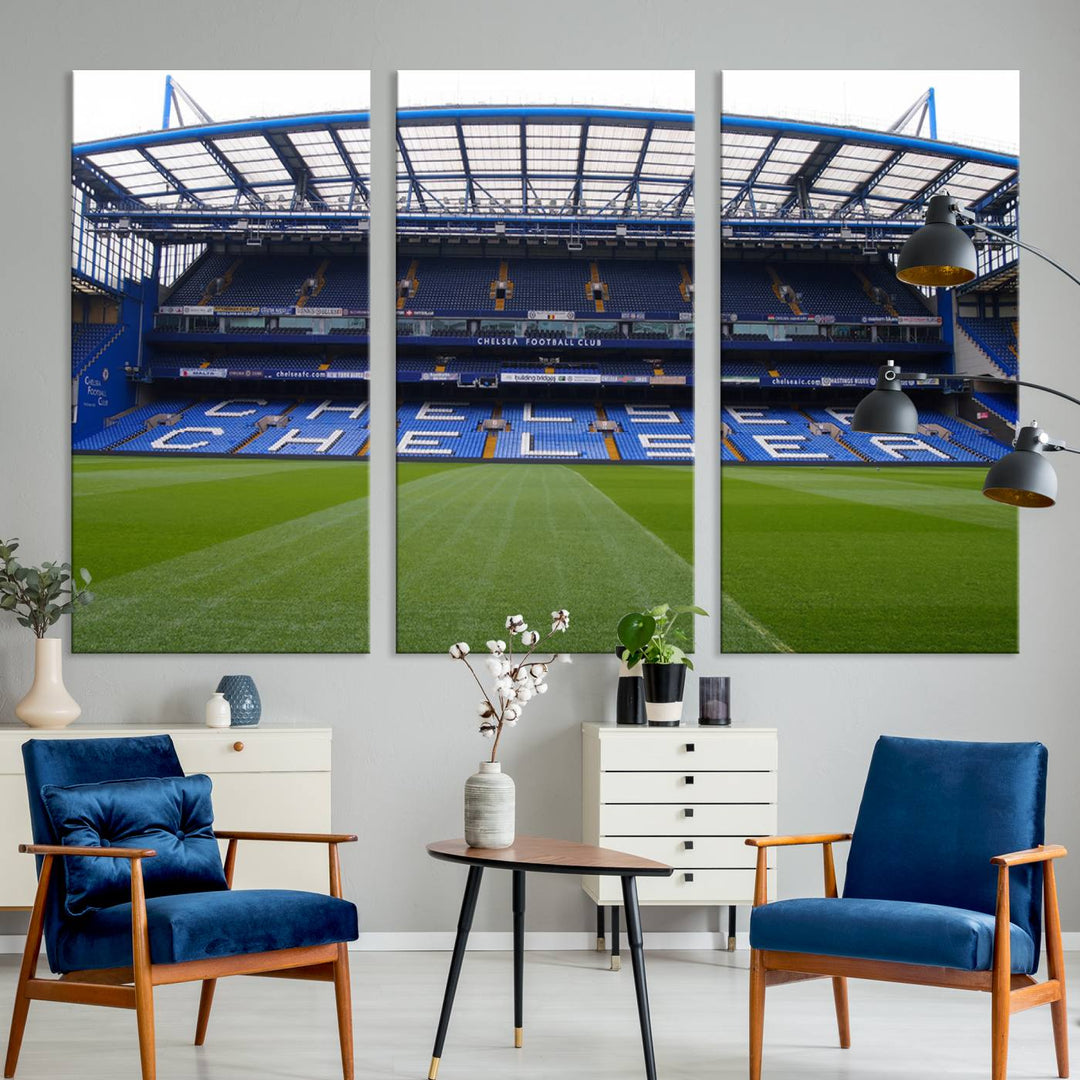 Chelsea Stadium Wall Art Stamford Bridge Canvas Print Soccer Fan Gift