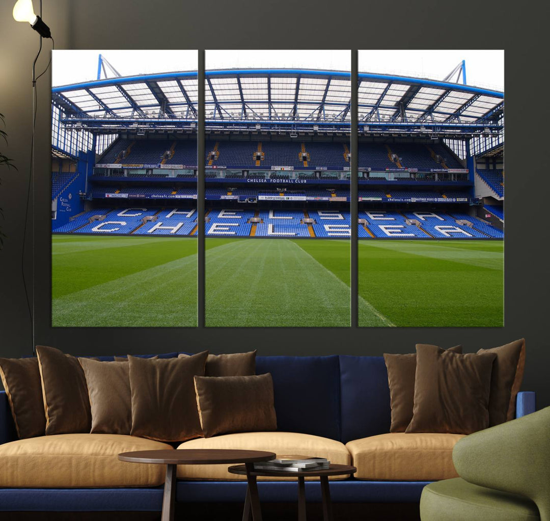 Chelsea Stadium Wall Art Stamford Bridge Canvas Print Soccer Fan Gift