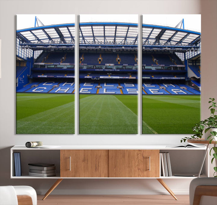 Chelsea Stadium Wall Art Stamford Bridge Canvas Print Soccer Fan Gift