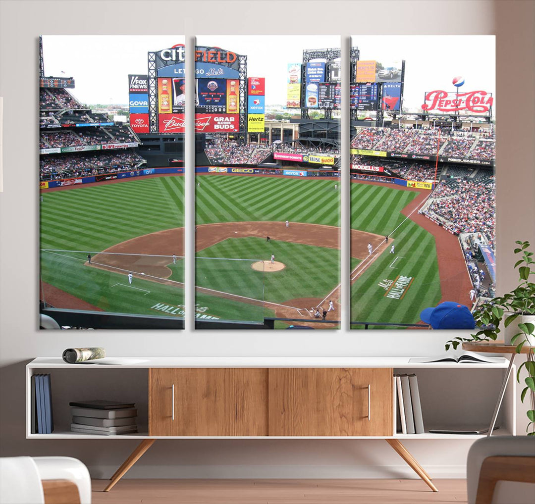 Citi Field Baseball Stadium Wall Art Canvas Print