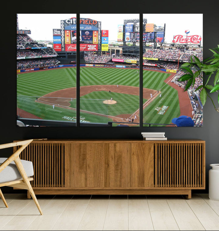 Citi Field Baseball Stadium Wall Art Canvas Print