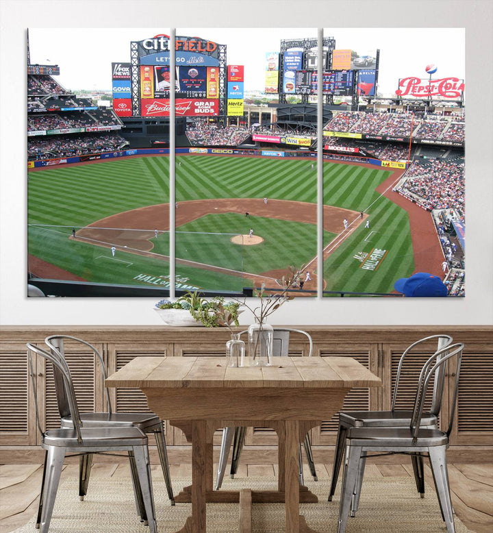 Citi Field Baseball Stadium Wall Art Canvas Print