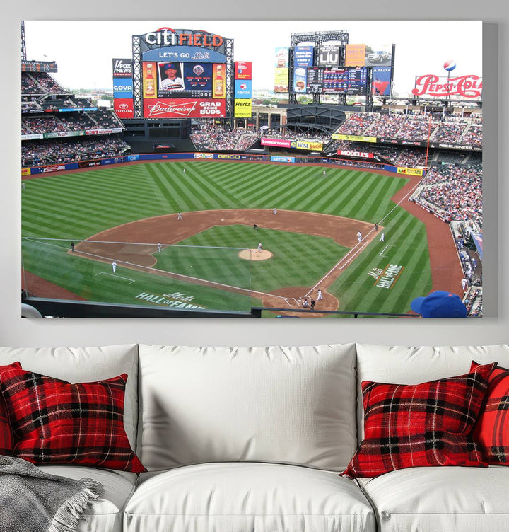 Citi Field Baseball Stadium Wall Art Canvas Print