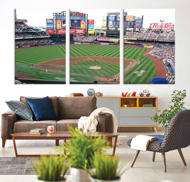 Citi Field Baseball Stadium Wall Art Canvas Print