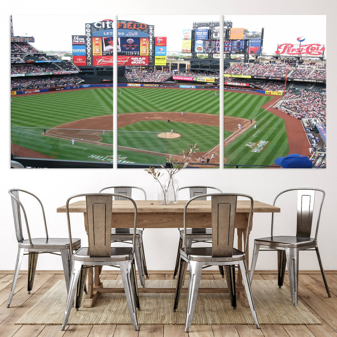 Citi Field Baseball Stadium Wall Art Canvas Print