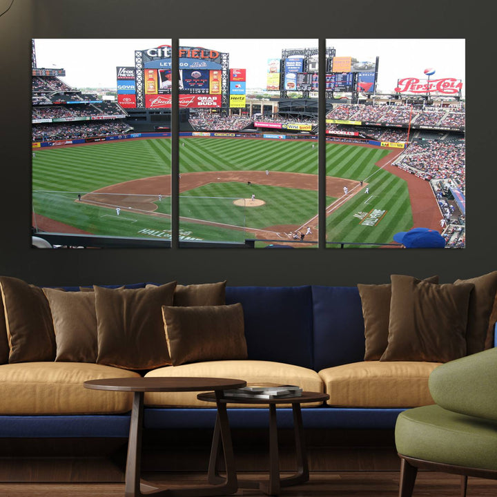 Citi Field Baseball Stadium Wall Art Canvas Print