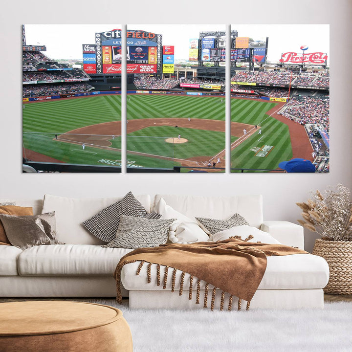 Citi Field Baseball Stadium Wall Art Canvas Print