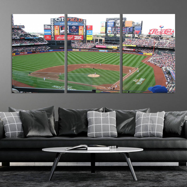 Citi Field Baseball Stadium Wall Art Canvas Print