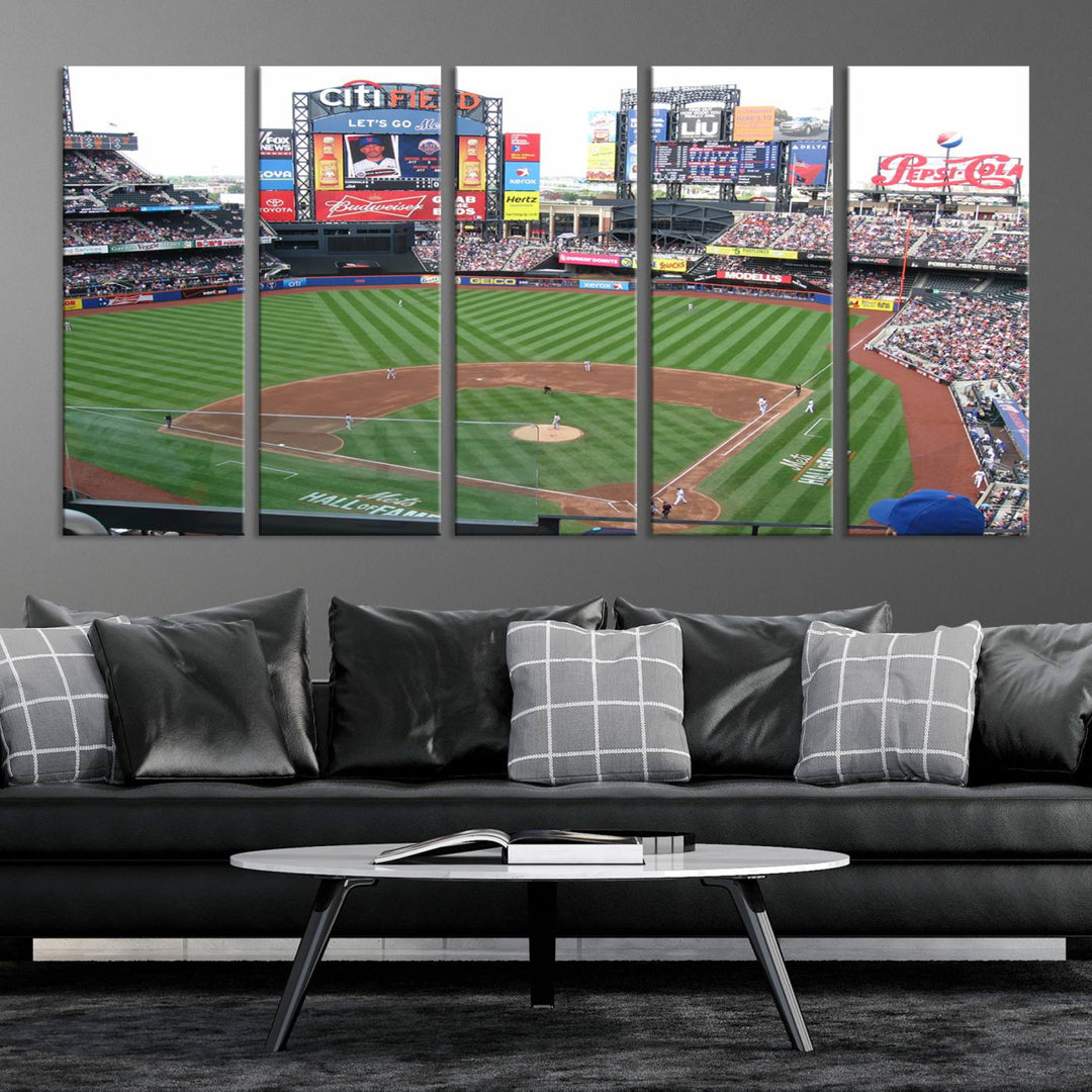 Citi Field Baseball Stadium Wall Art Canvas Print