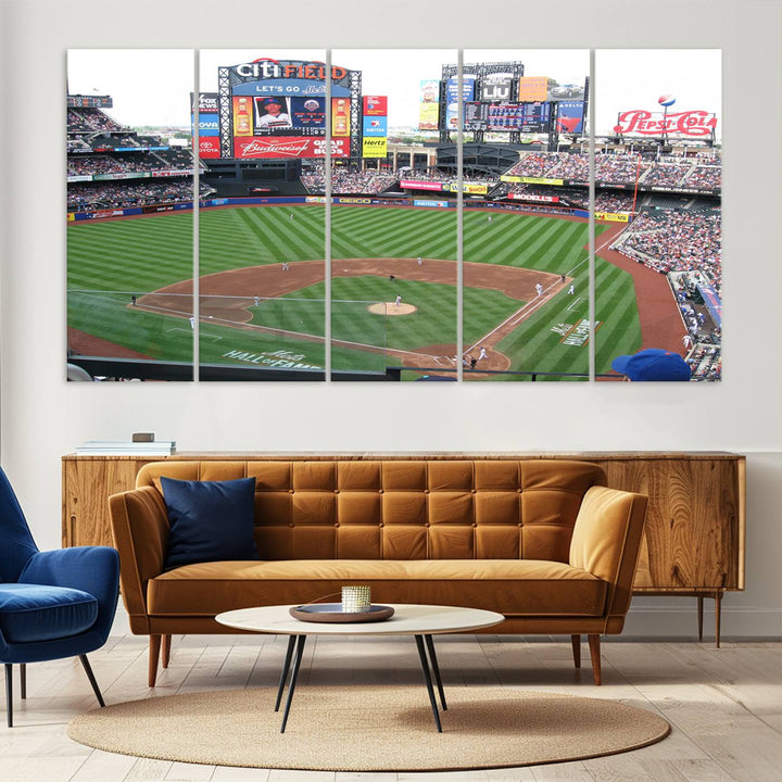 Citi Field Baseball Stadium Wall Art Canvas Print