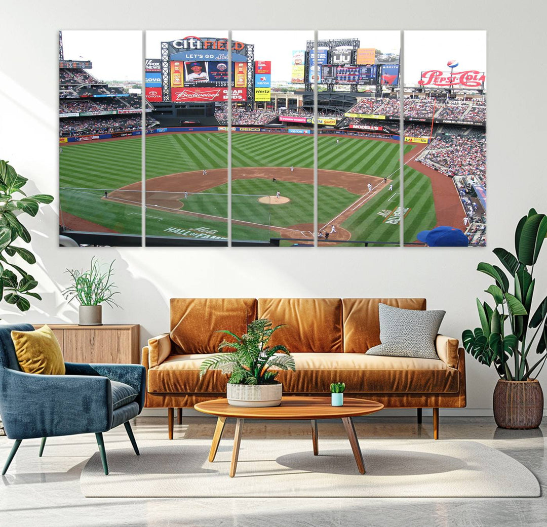 Citi Field Baseball Stadium Wall Art Canvas Print