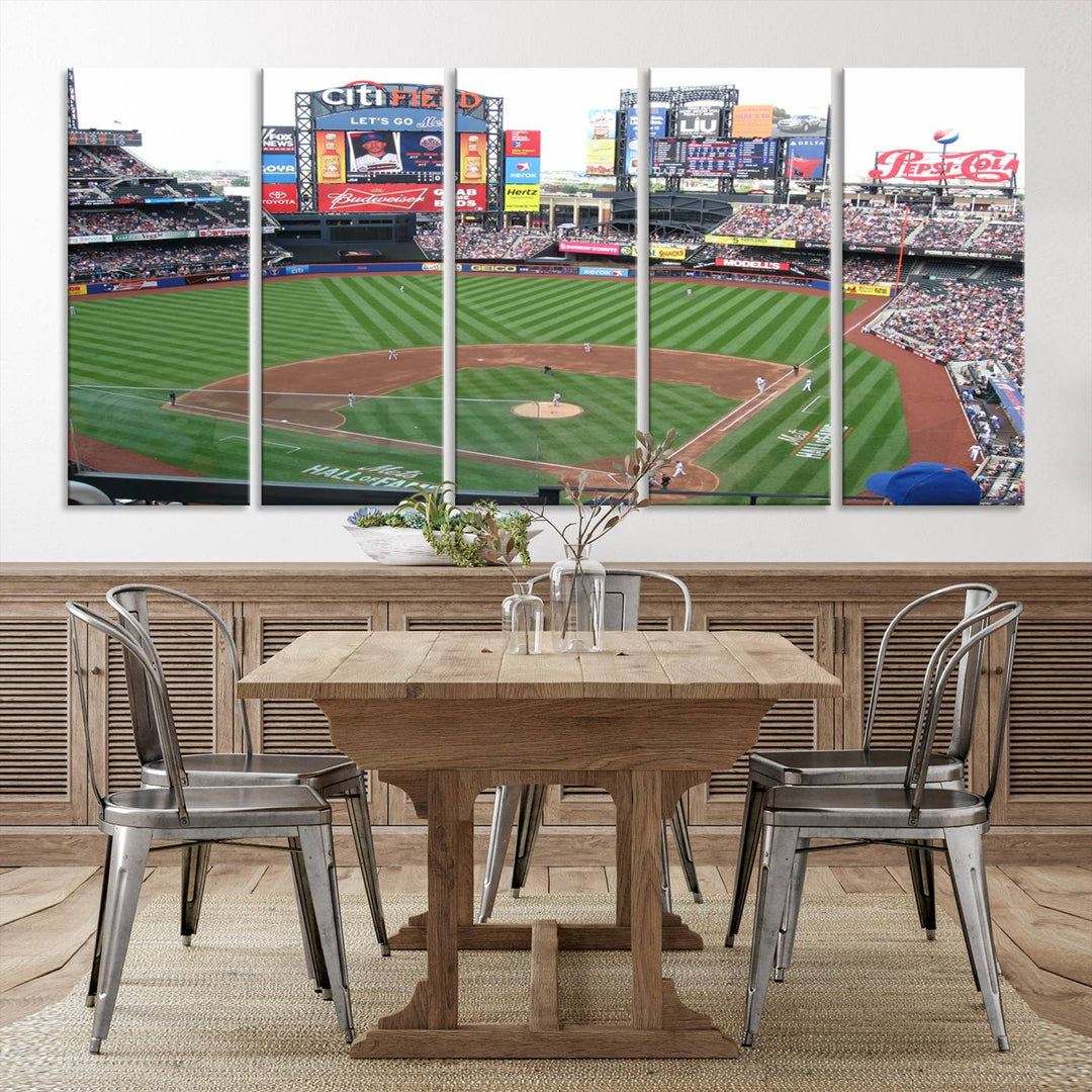 Citi Field Baseball Stadium Wall Art Canvas Print