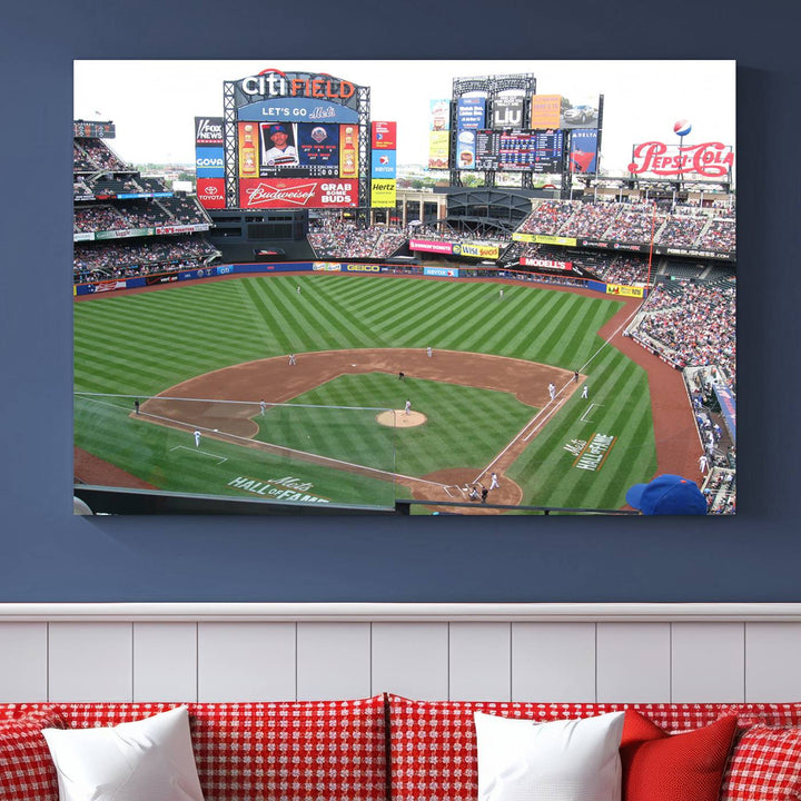 Citi Field Baseball Stadium Wall Art Canvas Print