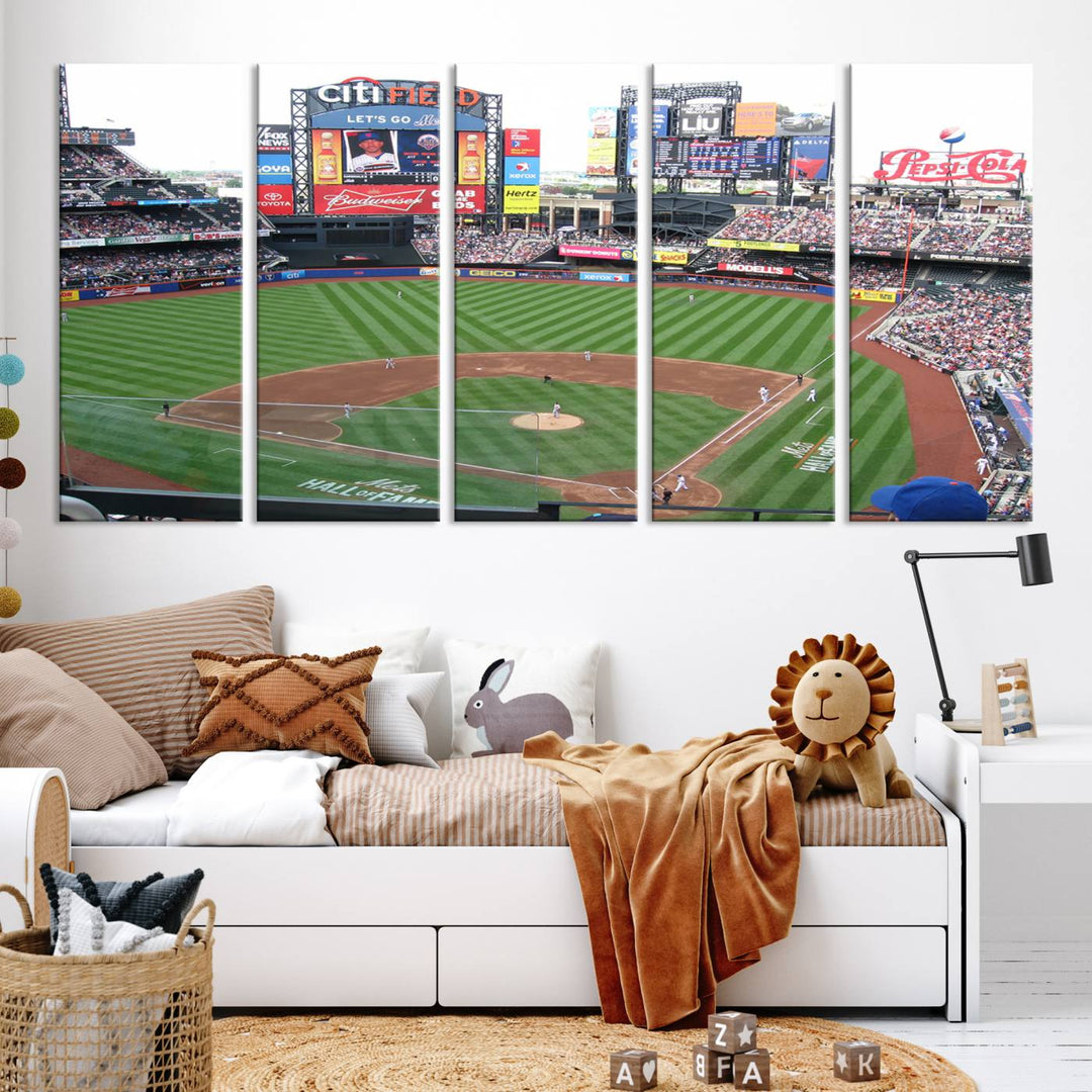 Citi Field Baseball Stadium Wall Art Canvas Print