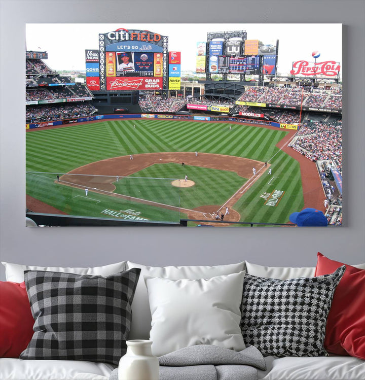 Citi Field Baseball Stadium Wall Art Canvas Print