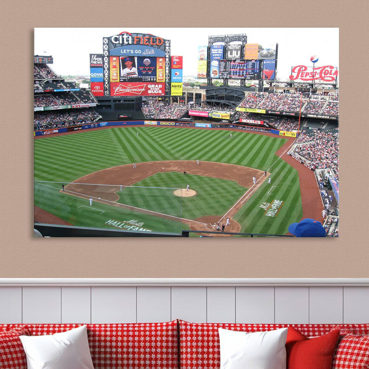 Citi Field Baseball Stadium Wall Art Canvas Print