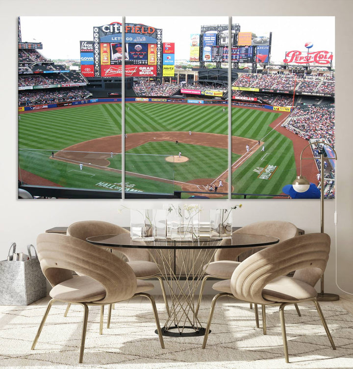 Citi Field Baseball Stadium Wall Art Canvas Print