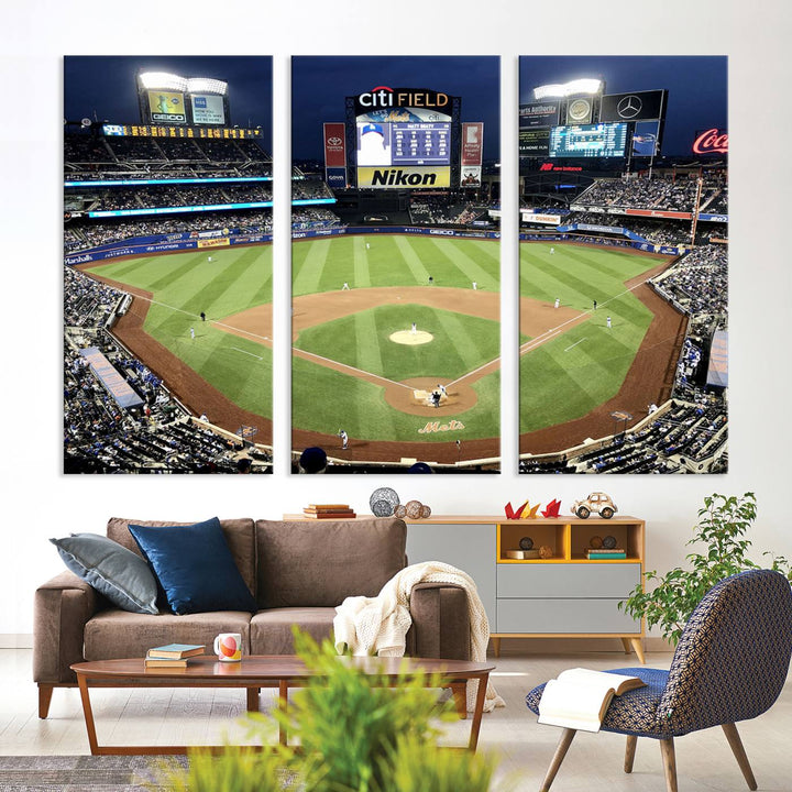 Citi Field Stadium Wall Art Canvas Print