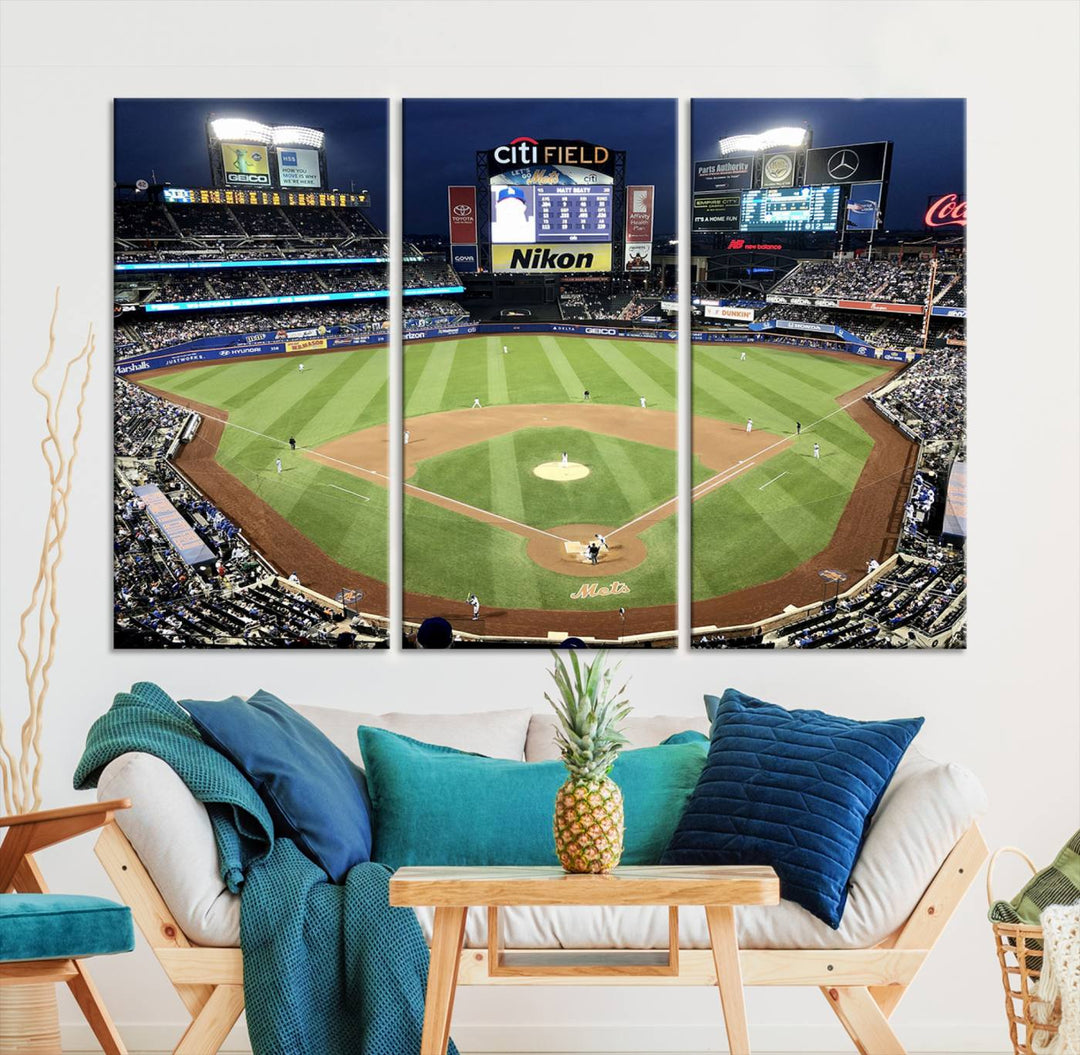 Citi Field Stadium Wall Art Canvas Print