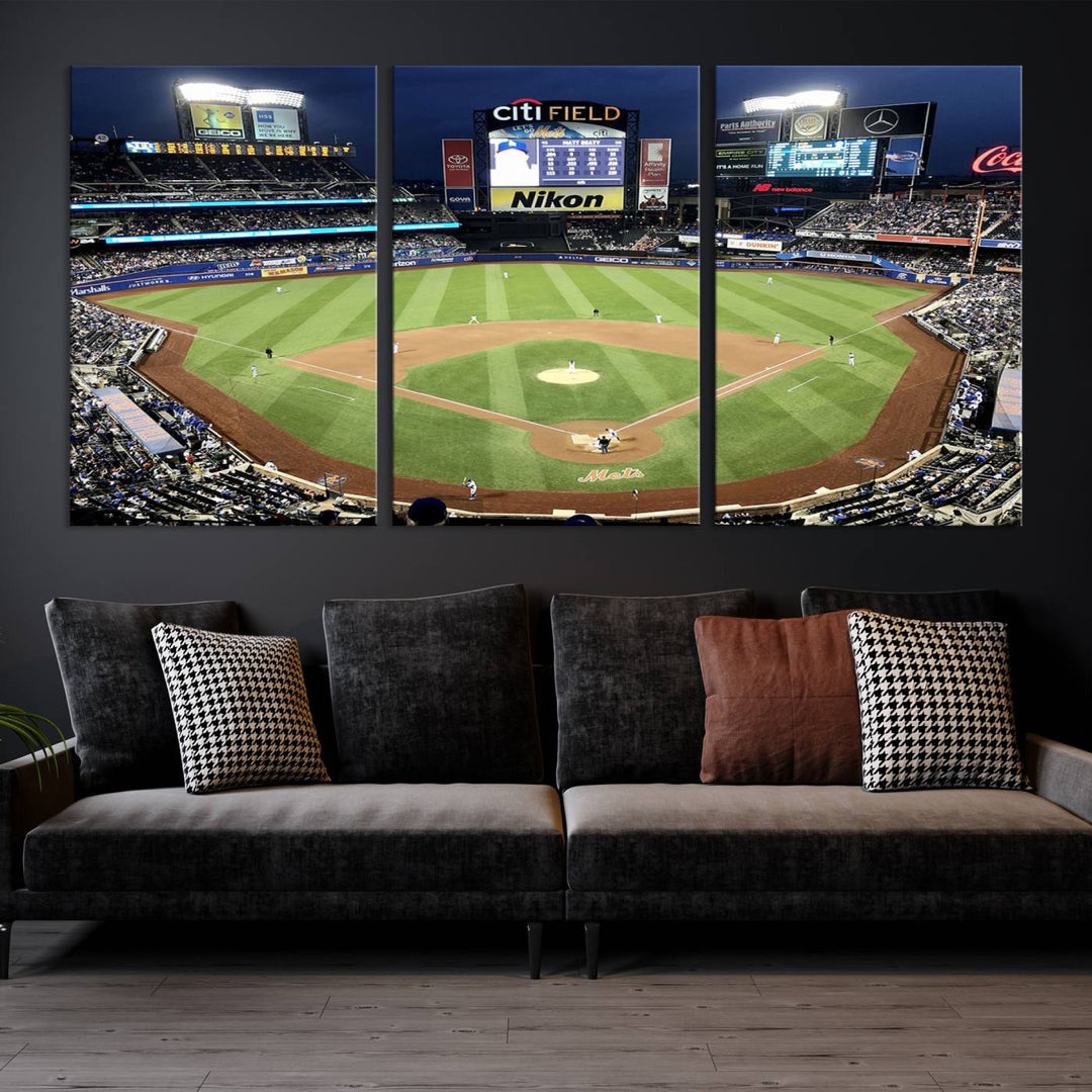 Citi Field Stadium Wall Art Canvas Print