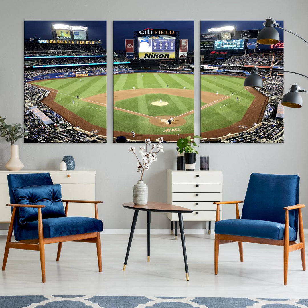 Citi Field Stadium Wall Art Canvas Print