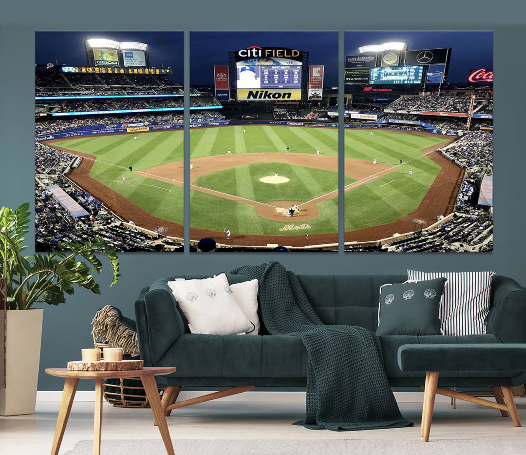 Citi Field Stadium Wall Art Canvas Print