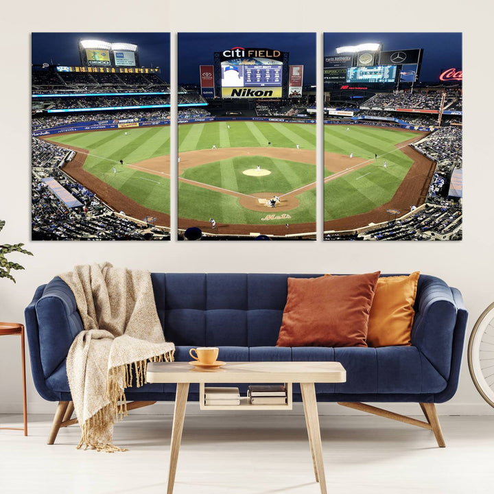 Citi Field Stadium Wall Art Canvas Print